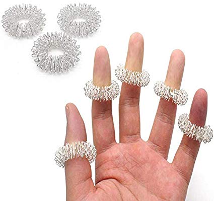 Silver Massage Finger Rings