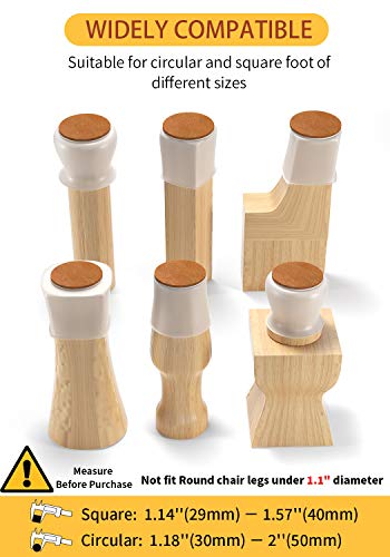 Chair Leg Protectors for Hardwood Floors ( 16 Pack )