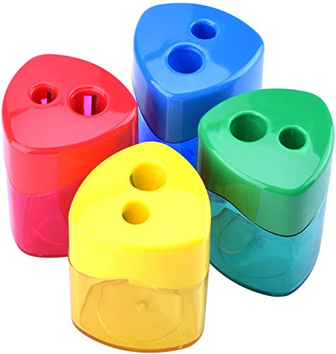 Colorful Compact Pencil Sharpener (  4 Packs )