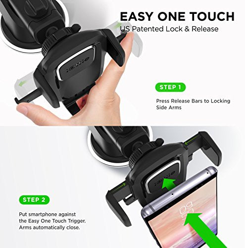 Easy One Touch Dash & Windshield Car Mount Phone Holder