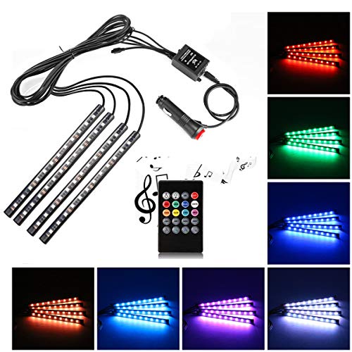 Car LED Strip Light, 12V Multicolor 48 LEDS