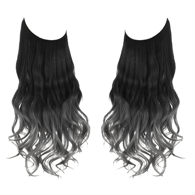 Black to Grey Hair Extensions