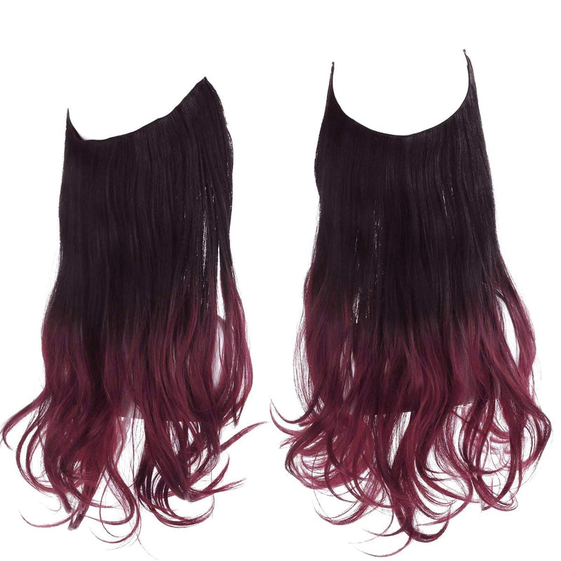 Black to Wine Golden Hair Extensions