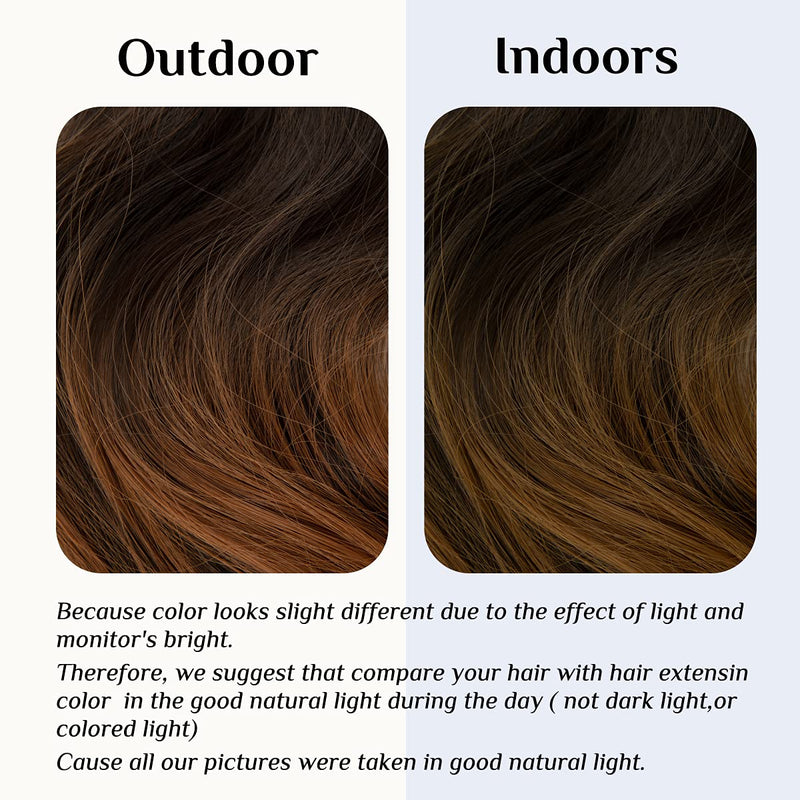 Dark Brown to Copper Auburn Hair Extensions