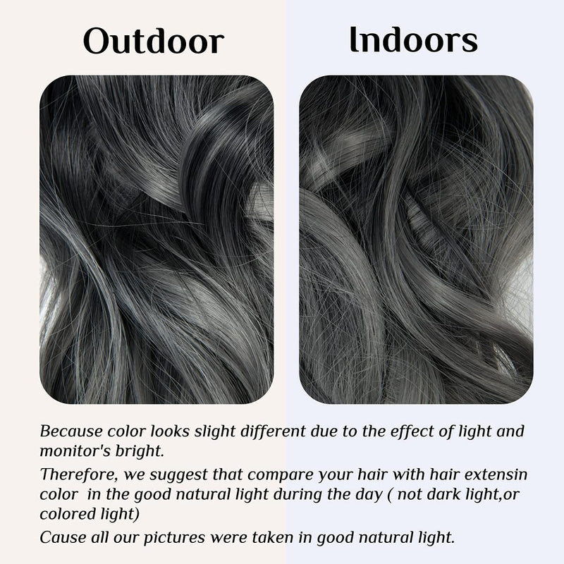 Black to Grey Hair Extensions