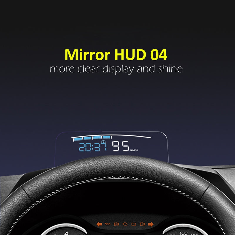 Écran tête haute, écran HD universel de 9,1 cm - Moniteur HUD multifonction  - Projecteur T900 pour hud pour voiture - Affichage tête haute - GPS -  Projecteur de vitesse de l'eau 