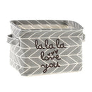 Natural Linen & Cotton Fabric Storage Bins