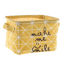 Natural Linen & Cotton Fabric Storage Bins