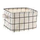 Natural Linen & Cotton Fabric Storage Bins